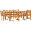 8 - Person Acacia Wood Patio Dining Set with Rectangular Table