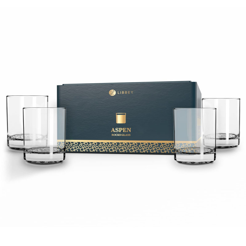 Ensemble de 4 verres à whisky Libbey Aspen Double Old Fashioned