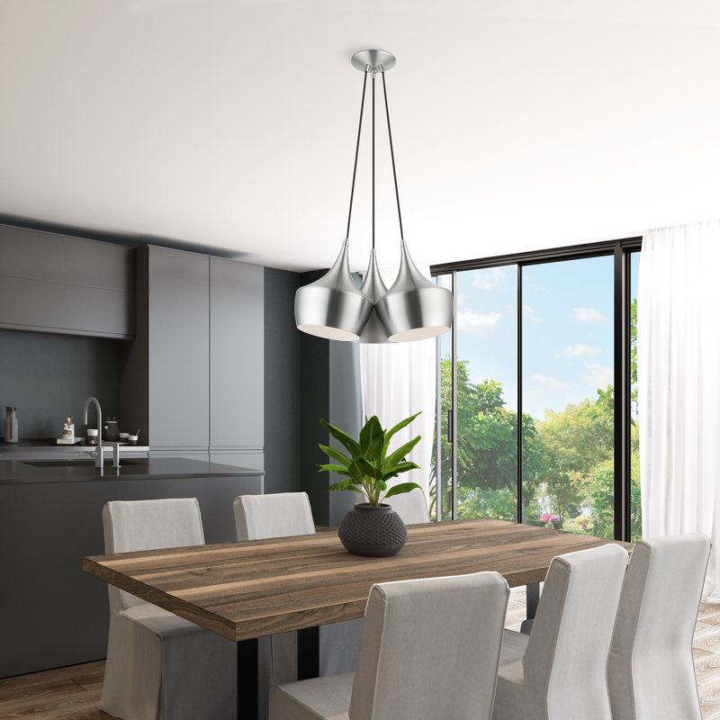 Charae 3 - Light Pendant, Brushed Aluminum