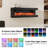 Wall-Mounted Electric Fireplace With  Led Lighted Mantel And Remote, Modern Indoor Heating Accent-896582504
