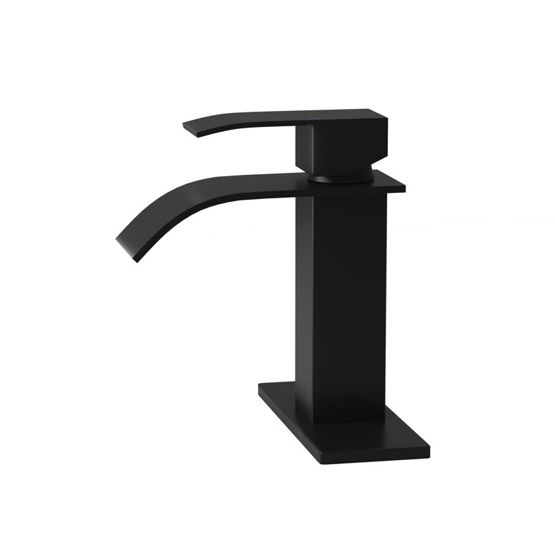 Robinet de salle de bain 6 po - Noir, Noir mat