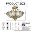 Luminaire suspendu en verre Lotus