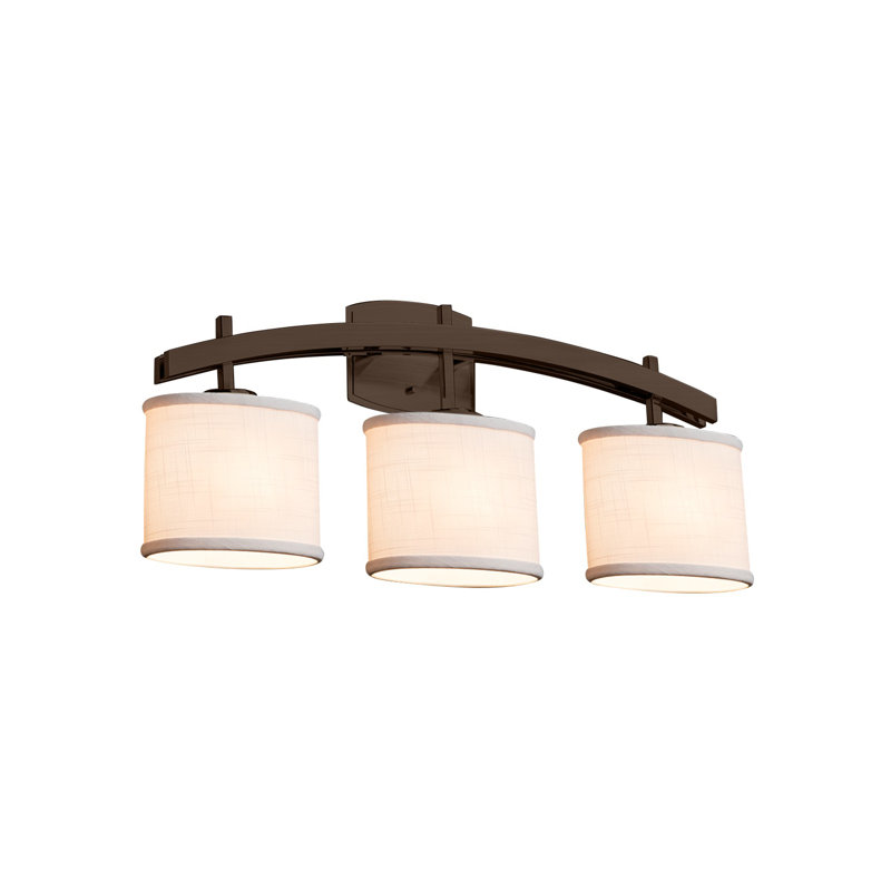 Geoffroy 3 - Light Dimmable Vanity Light, Dark Bronze, White