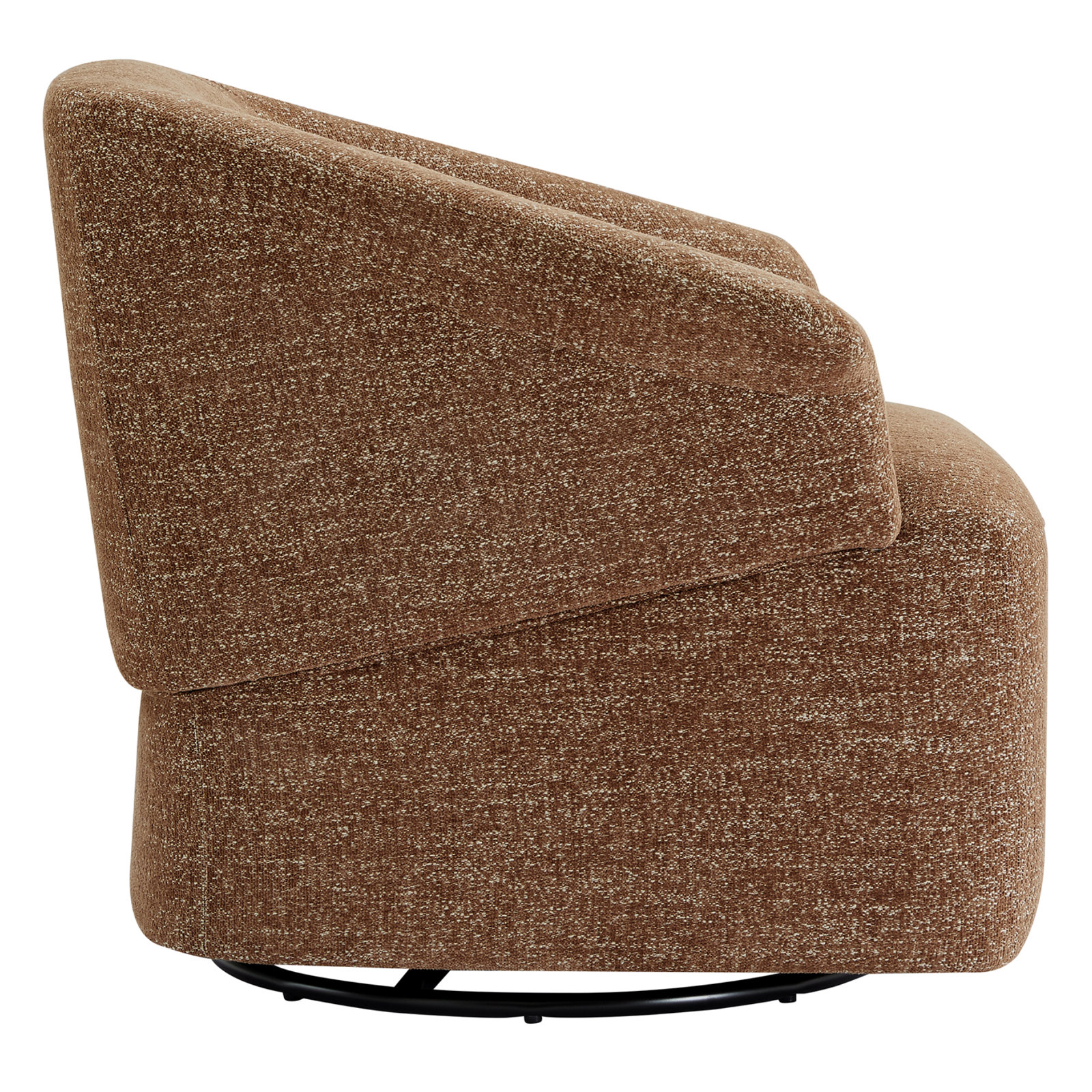 Morgana Swivel Barrel Chair, Magonia Camel Tweed