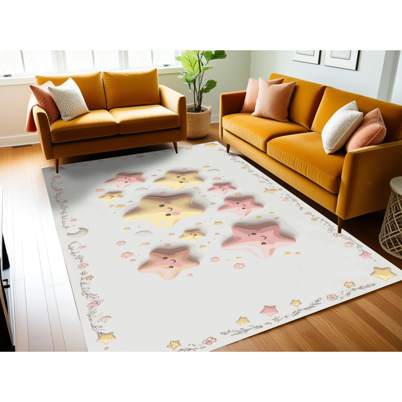 Tapis lavable Isabelle & Max ™ Cloud Clouds Kids_Sky043, Rectangle 5 pi x 7 pi