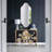 22.4x1x48" Wall Mirror with Notched Edges