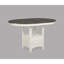 Table de salle à manger à hauteur de comptoir de 5 pièces de style contemporain, table ovale en feuille de 18 po, revêtement gris, rangement pour table, assise 4 po pour 5 pièces extensibles 4, et rangement pour