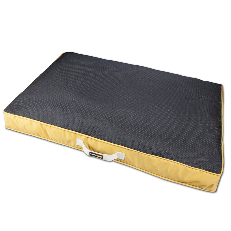 Dog Helios 'Immortal-Trek' Waterproof Rectangular Travel Dog Bed, Small (27.6" W x 21.7" D x 3.5" H), Yellow