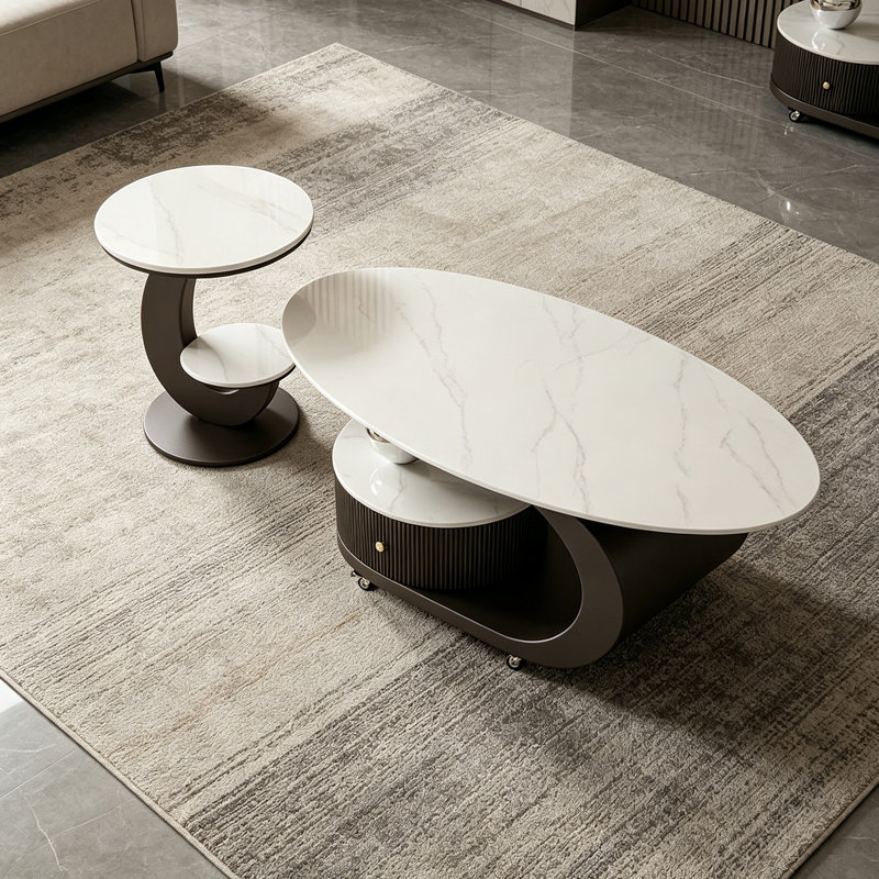 Selma, Blanc / Gris, H 17,71 po x L 51,18 po x l 27,55 po, Noir