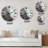 Modestina Grey And Orange Marble Waves - Wall Clock-2031135751