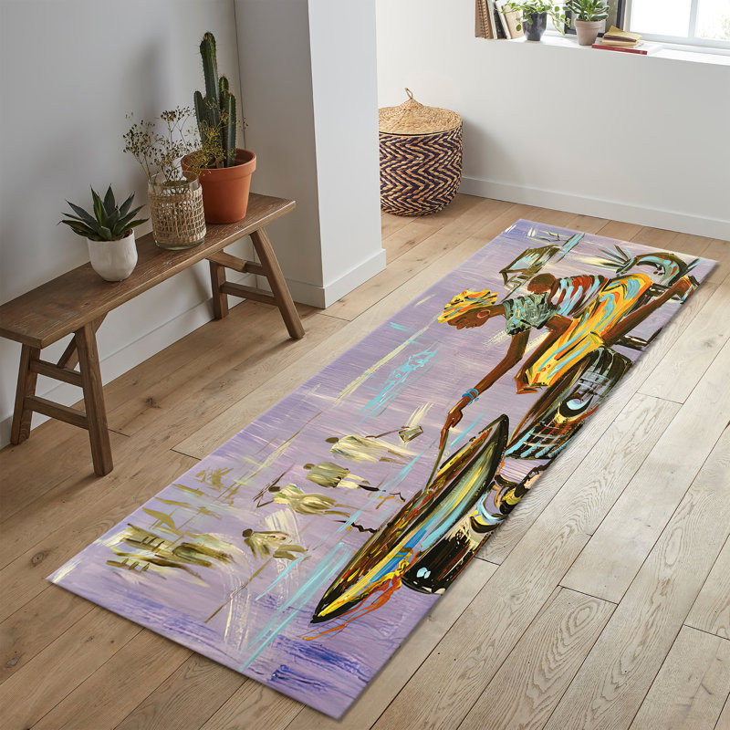 Premium Soft Pile Printed Rug with Intricate Abstract Geometric Design Perfect for Adding Artistic Flair to Your Living Room Bedroom or Office Space