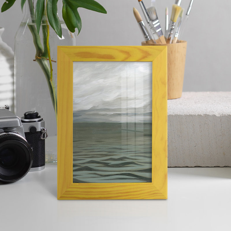 Overcasting II, reproduction d'art encadrée, H 7 po x l 5 po x P 1 po, Jaune tournesol