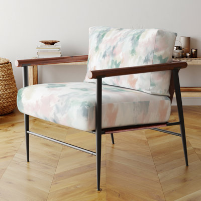 Fauteuil décoratif abstrait - Fauteuil rose pastel Breeze