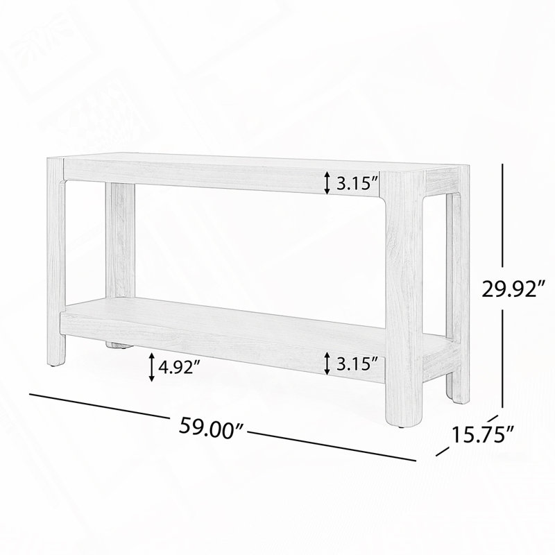 Farmhouse Console Table, Natural