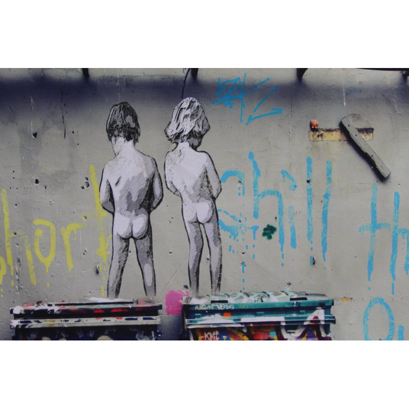 Humorous Life Is Short Graffiti Canvas Art 52 x 62 Inches