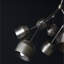 Lustre suspendu en laiton clair à intensité variable-88415593-88415594-88415595