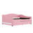 Teddy Fleece Full Size Upholstered Daybed With Light And Trundle, Pink-194586120-194586127