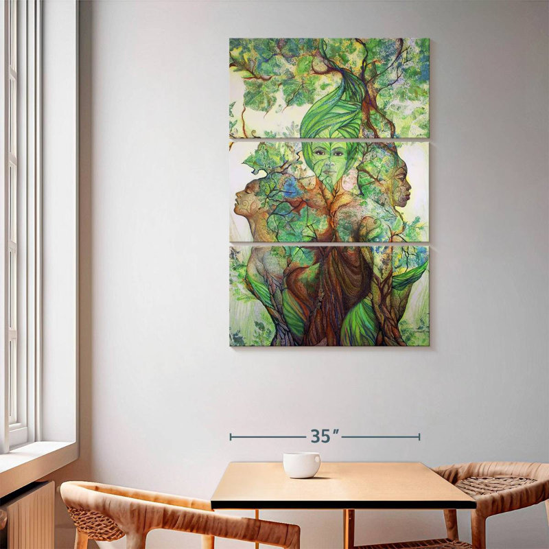 Kelan, la fée des arbres, H 65 po x l 42 po