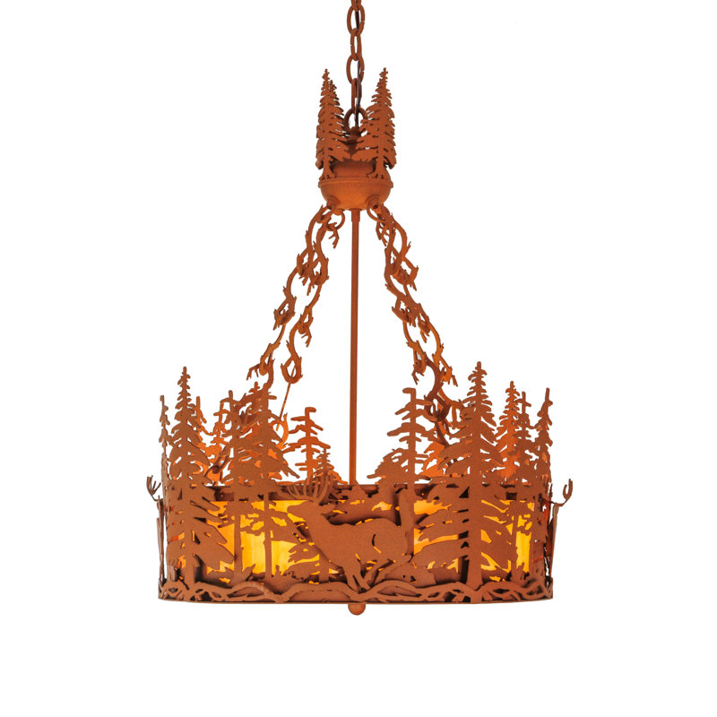 Rustic Lodge 4 - Light Chandelier, Earth, Beige