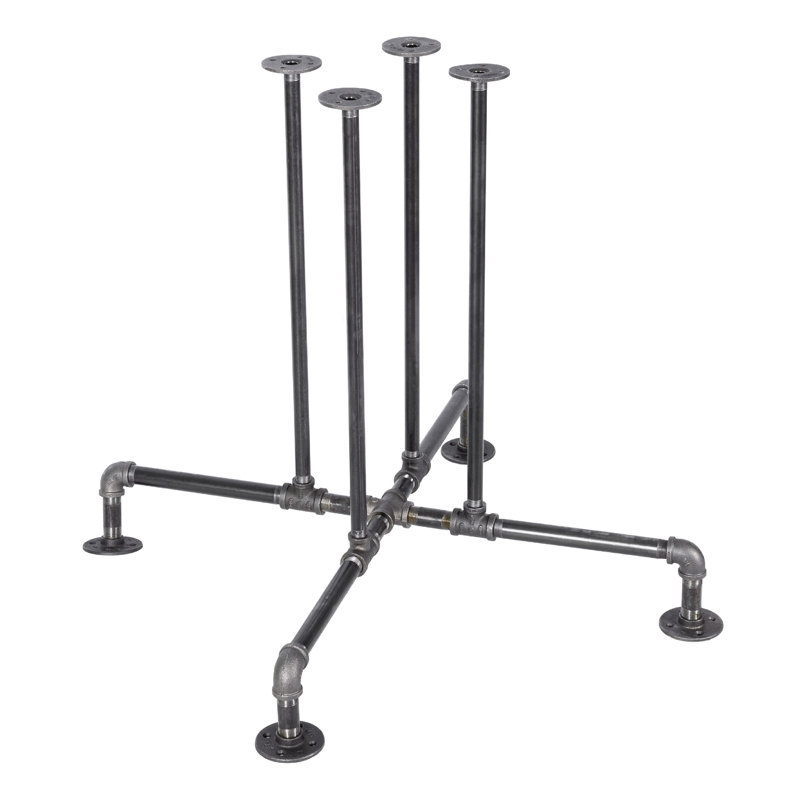 Ensemble de table de cuisine robuste en acier noir