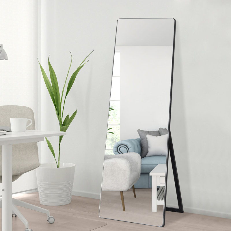 Wood Flat Floor Mirror