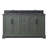 Komarek 60" Double Sink Freestanding Bathroom Vanity with Black Stone Top-1983001431