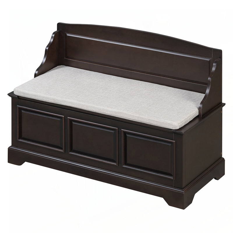 Shoe Bench, Retro Shoe Storage Bench with Safe Soft-Close Devices, Storage Chest with Hidden Storage and Cushion for Entryway, Hallway, Living Room