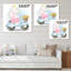 Caricature de lapin mignon chevauchant un scooter - reproduction d'art sur toile-1479520692-1479520706