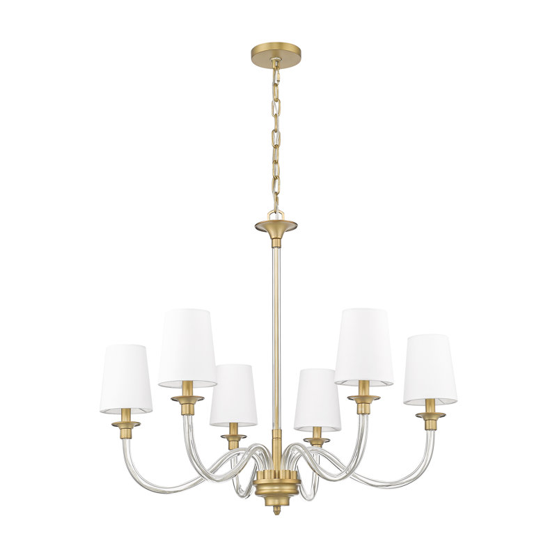 Adiyah 6 Light Chandelier, Brass