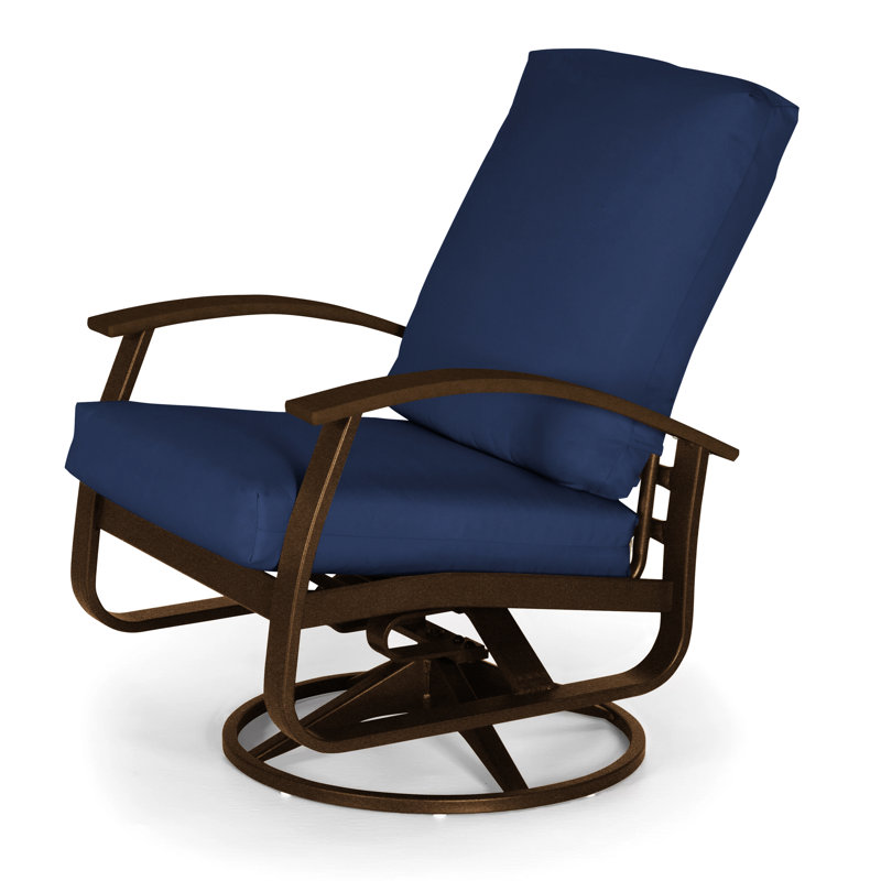 Belle Isle Outdoor Swivel Lounge Chair, Canvas Navy Sunbrella® Canvas, Kona P10, Textured Kona
