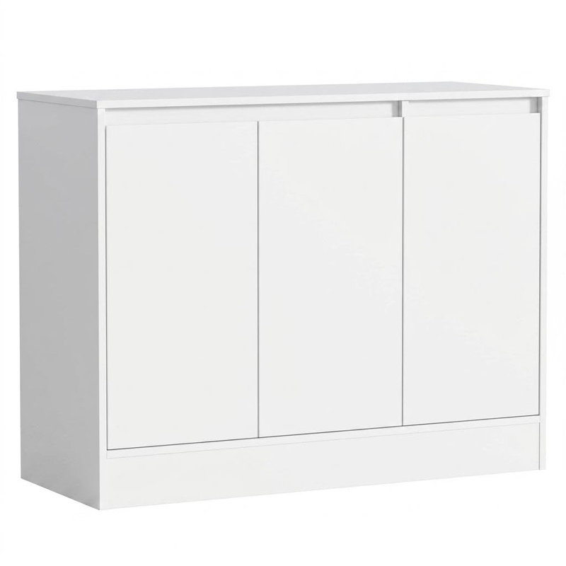 Buffet de 55 pouces, armoire de bar avec buffet, rangement à 3 portes et 2 tiroirs, armoire de cuisine pour table basse, console, rangement pour le vestibule du salon, blanc