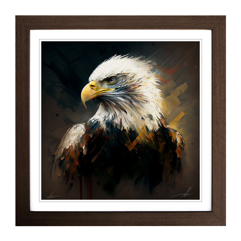Single Picture Frame Print on Wood, Walnut