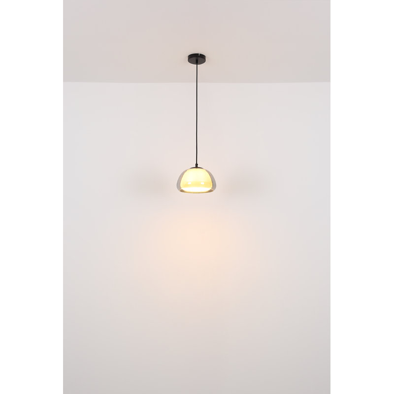 Chaunta 1 - Light Matte Black Pendant, 28cm H x 46cm W