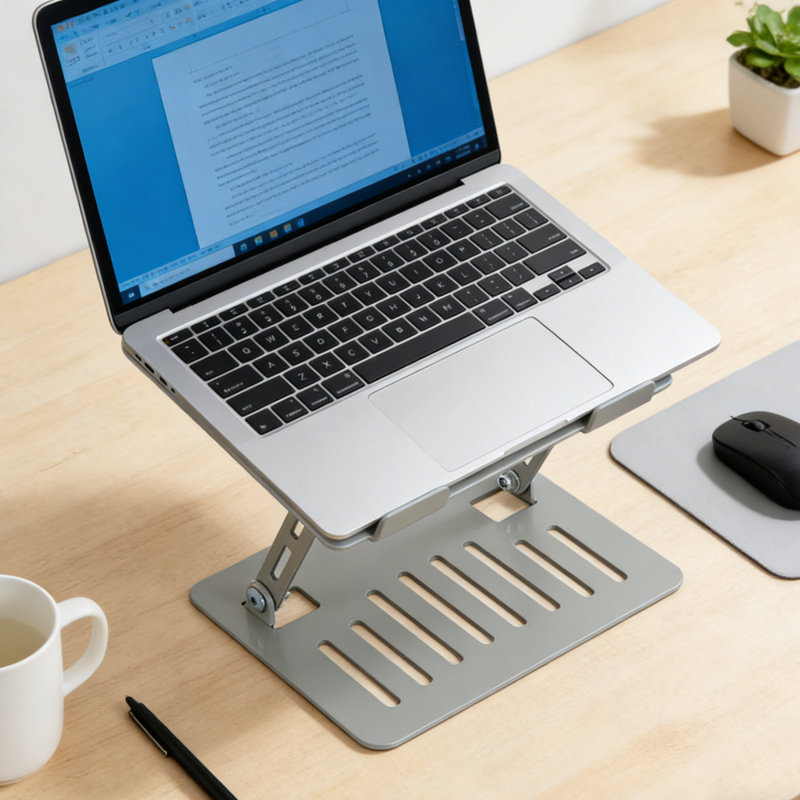 Steel Computer Desk, Silver