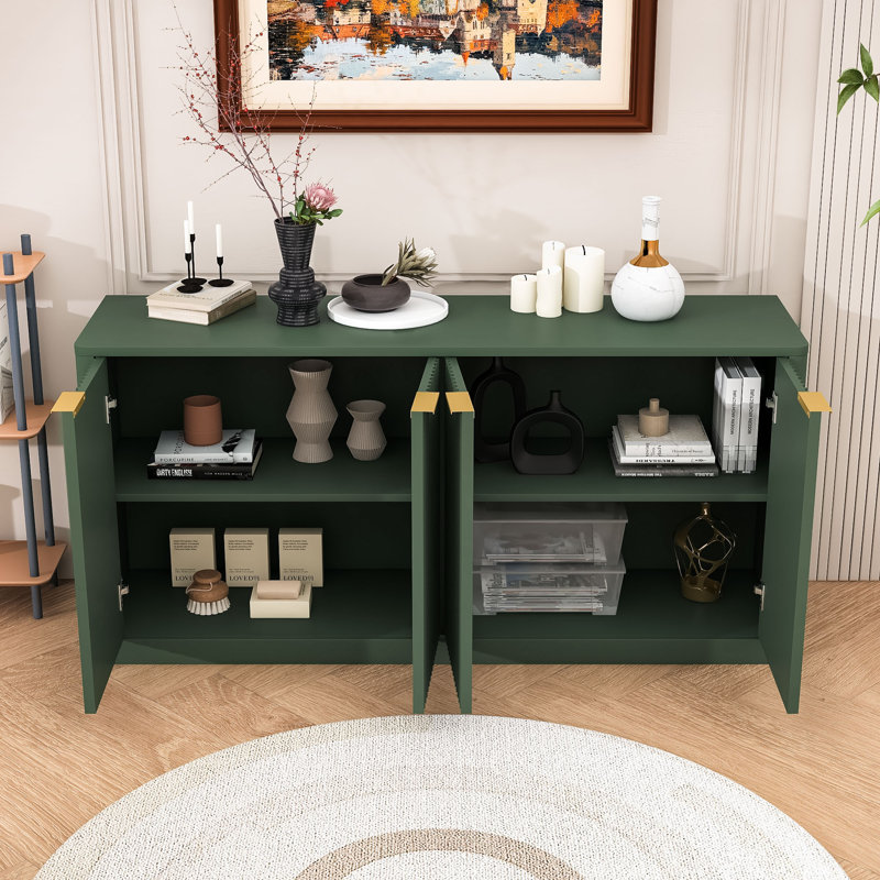 Buffet avec rangement caché Rustic Wave, Vert
