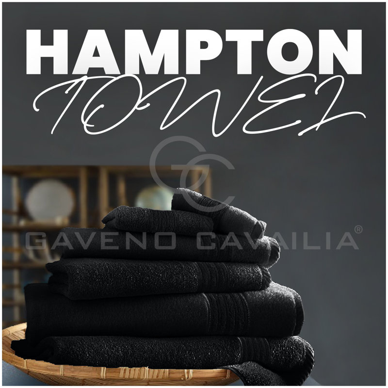 Midweight Bath Towel, Black, Bath Towel - 4 Pack