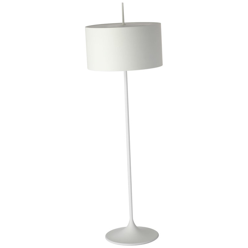 Barbara Barry Spinet 62" Floor Lamp with Shade, White, Matte White