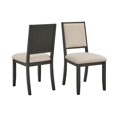 Cipolla Wood Finish Cream Boucle Fabric Dining Chair by Gracie Oaks