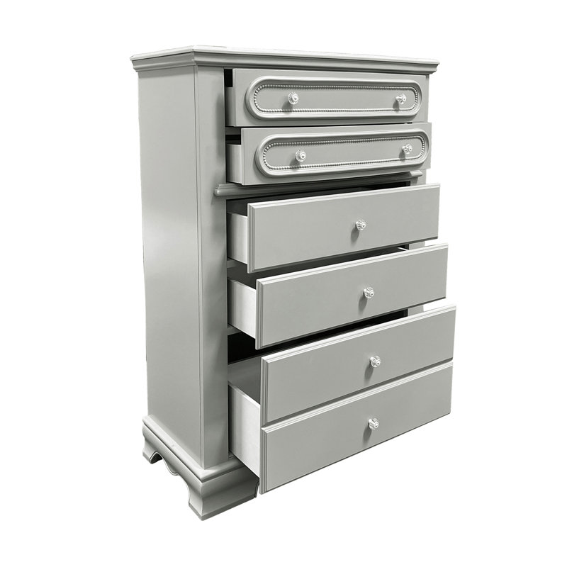 Commode 5 tiroirs Sauval , Gris