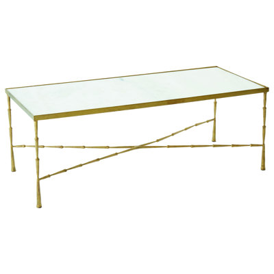 Spike Cocktail Table w/White Marble Top