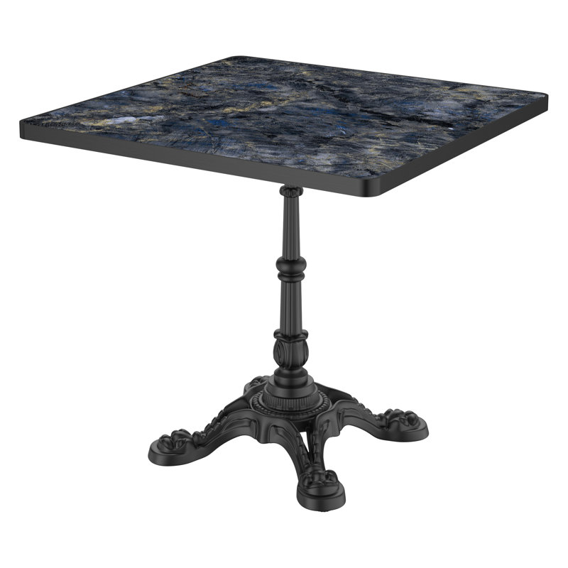Tables de patio durables, marbre fritté 31,5 po, salle à manger moderne