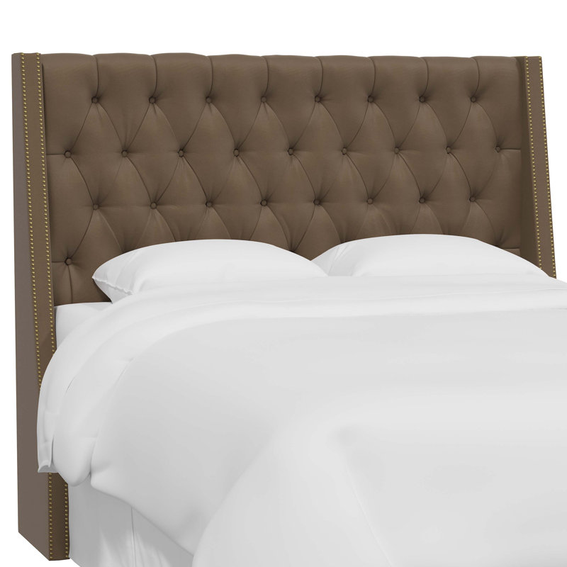 Crosston Upholstered Headboard, Twin, Classic Velvet Otter, Velvet