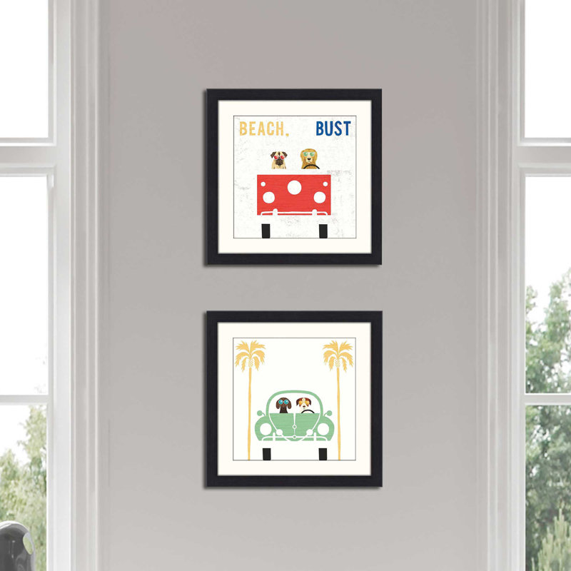 Michael Mullan "Beach Bums Bus" Print Under Glass