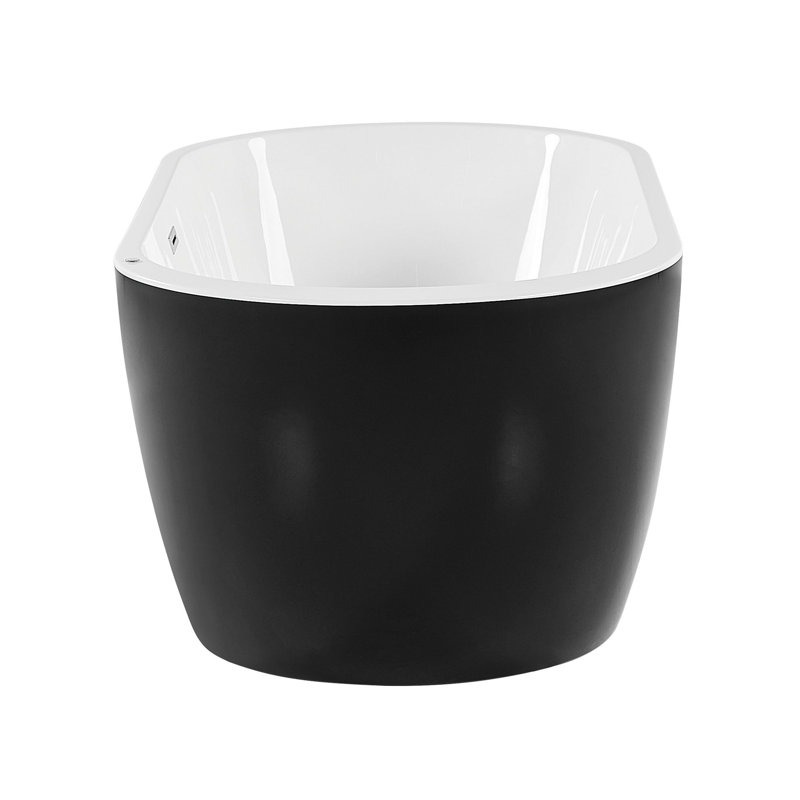 Mestas 800mm x Whirlpool Acrylic Bathtub, Black