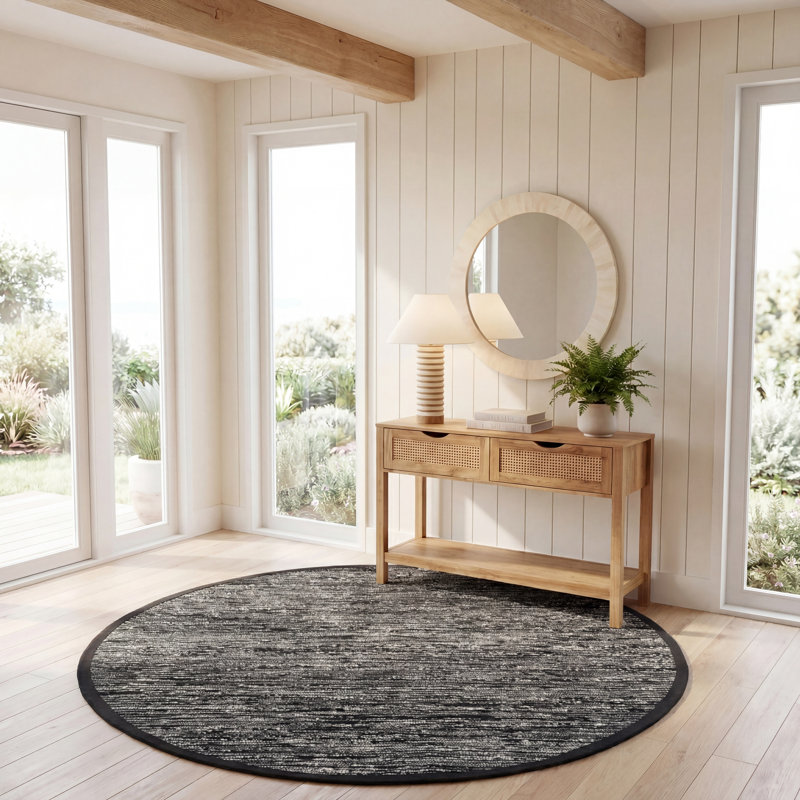 Tapis en laine et coton Jarie, Rond 6 pi