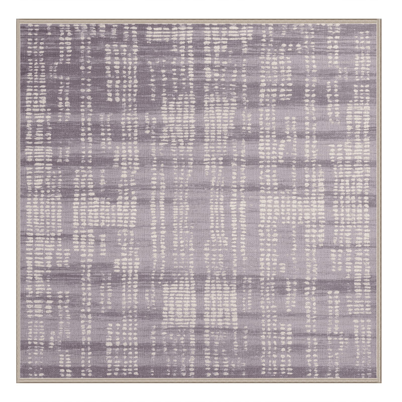 Machine Washable Abstract Beige Area Rug, Square 7'