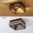 2-Light Flush Mount Ceiling Light Fixture Rustic Ceiling Light With Metal And Wood Farmhouse Light Fixture