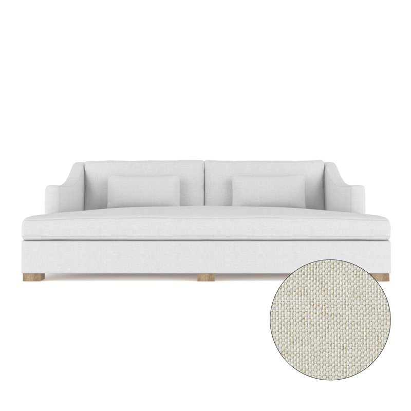 Crosby Slope Arm Daybed, Weathered, Plush Velvet Silver Streak