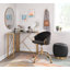 Chaise de bureau contemporaine avec hauteur réglable et revêtement en velours-129597286