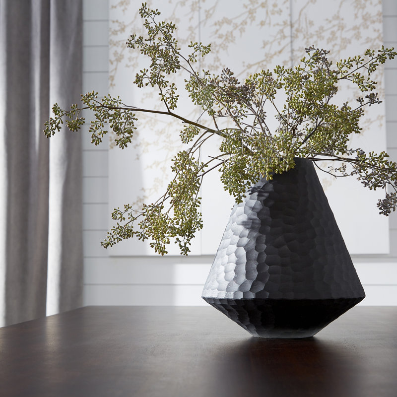 Lava Ceramic / Porcelain Table Vase, 11" H x 10.25" W x 10.25" D